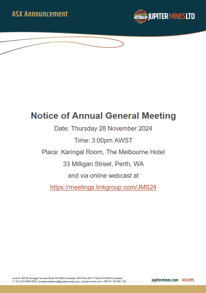 Notice of Meeting cover